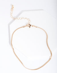 Gold 2mm Snake Chain Anklet - link has visual effect only