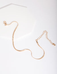 Gold 2mm Snake Chain Anklet - link has visual effect only