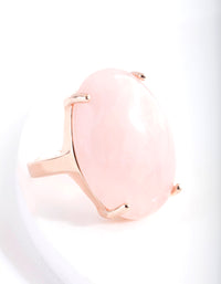 Rose Gold Semi Precious Oval Ring - link has visual effect only