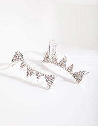 Silver Diamante Triangle Cuff Earrings - link has visual effect only