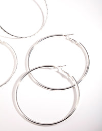 Silver 60MM Hoop Earring Pack - link has visual effect only