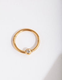 Gold Diamante Belly Clicker Ring - link has visual effect only