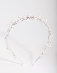 Triple Row Pearl & Diamante Headband - link has visual effect only
