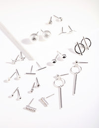 Mixed Metal Stud Earring 12-Pack - link has visual effect only