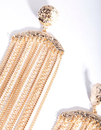 Gold Chain Fringe Drop Earrings - link has visual effect only