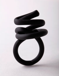Matte Black Knot Ring - link has visual effect only