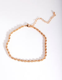 Gold Twist Rope Anklet - link has visual effect only