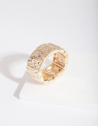 Gold Textured Stretch Ring - link has visual effect only