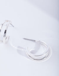 Silver Double Hoop Earrings - link has visual effect only