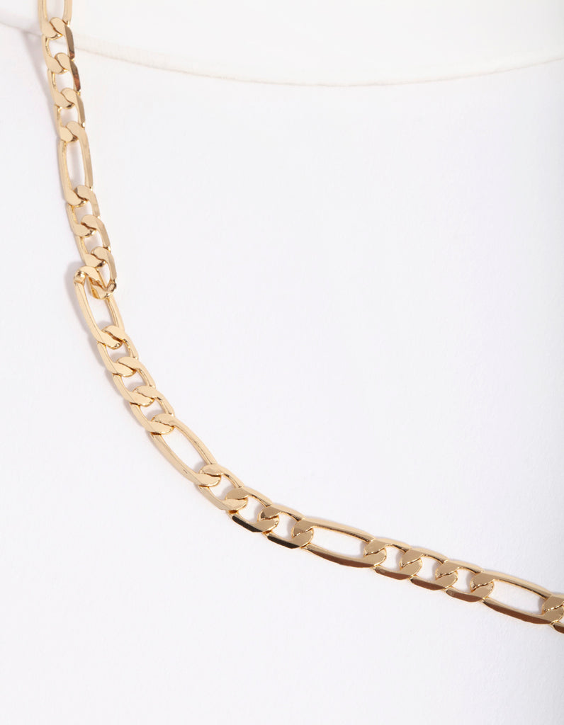 Gold Plated Figaro Chain Necklace - Lovisa