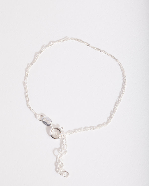 Sterling Silver Singapore Chain Bracelet