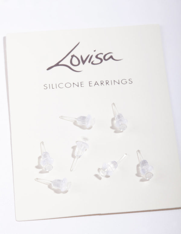 Plastic Sensitive Silicone Earrings