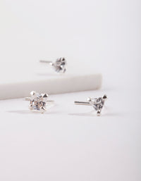 Sterling Silver Cubic Zirconia Nose Stud Pack - link has visual effect only