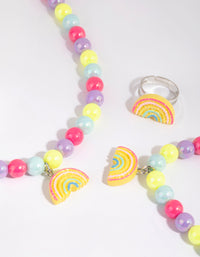 Kids Rainbow Bead Mixed Jewellery Set - link has visual effect only