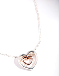 Rose Gold Heart Necklace - link has visual effect only