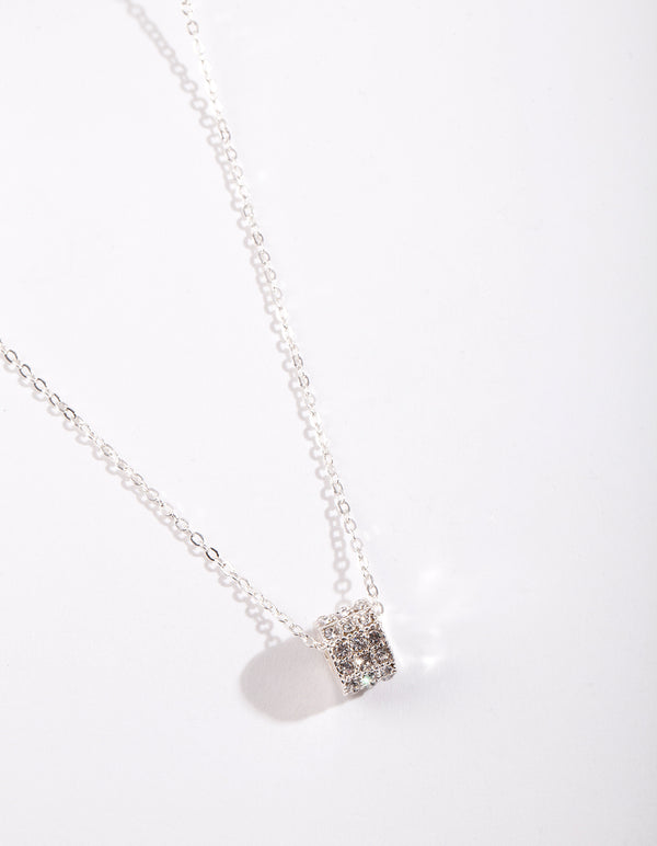 Silver Diamante Ring Necklace