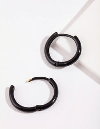 Black Small Hoop Earrings - link has visual effect only
