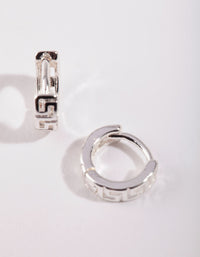 Silver Cut-Out Huggie Earrings - link has visual effect only