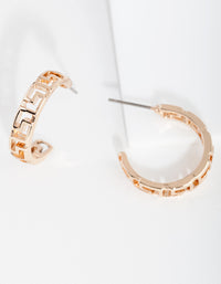 Gold Key Hoop Earrings - link has visual effect only