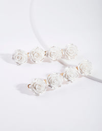 Gold Rose Barrette Clip Pack - link has visual effect only