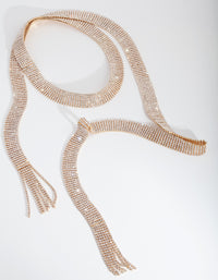 Gold Diamante Tassel Scarf - link has visual effect only