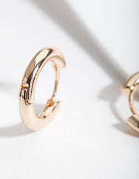 Gold 20mm Small Polished Hoop Earrings - link has visual effect only