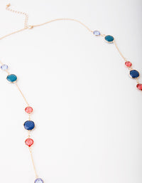 Gold Multi Stone Necklace - link has visual effect only
