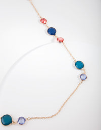 Gold Multi Stone Necklace - link has visual effect only