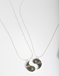 Kids Silver BFF Yin & Yang Mood Necklace Pack - link has visual effect only