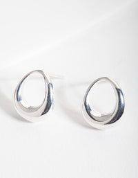 Sterling Silver Teardrop Hoop Earrings - link has visual effect only