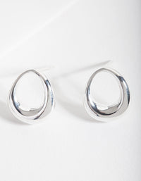 Sterling Silver Teardrop Hoop Earrings - link has visual effect only