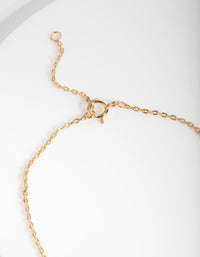 Gold Plated Sterling Silver Circle Link Bracelet - link has visual effect only