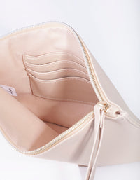 Cream Leatherette Clutch - link has visual effect only