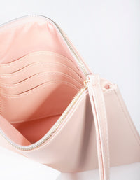 Blush Leatherette Clutch - link has visual effect only