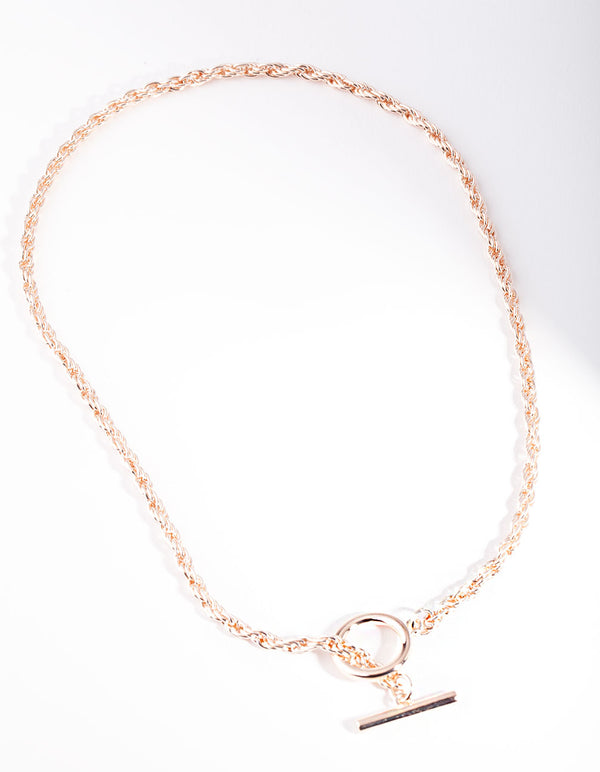 Rose Gold Plated Rope Chain Necklace Lovisa