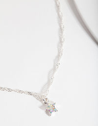 Silver Diamond Simulant Star Choker - link has visual effect only