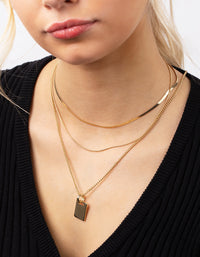 Gold Plated Necklace Trio - link has visual effect only