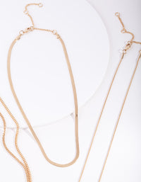 Gold Plated Necklace Trio - link has visual effect only