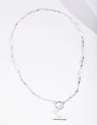 Silver Plated Lariat Necklace - link has visual effect only