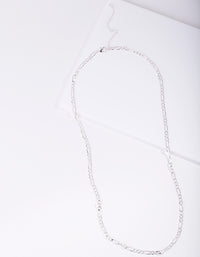 Silver Plated 60cm Figaro Chain Necklace - link has visual effect only