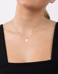 Gold Plated Sterling Silver Geometric Pattern Necklace - link has visual effect only