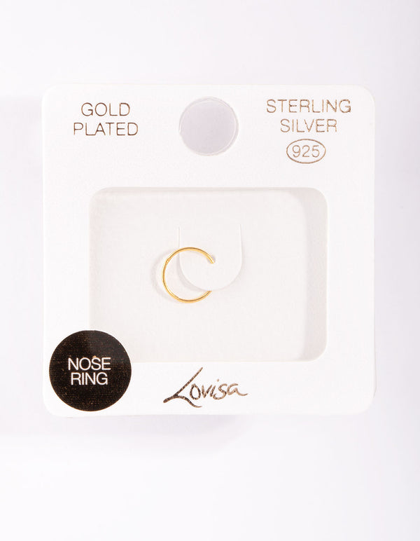 Gold Plated Sterling Silver Fine Nose Ring