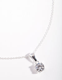 Sterling Silver Cubic Zirconia 1 Carat Bale Necklace - link has visual effect only