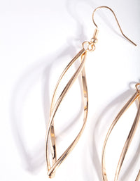Gold Open Geometric Pod Earrings - link has visual effect only