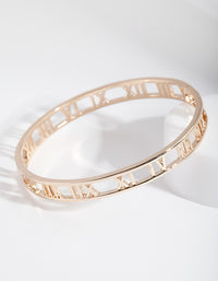 Gold Roman Numeral Bangle - link has visual effect only