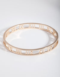 Gold Roman Numeral Bangle - link has visual effect only