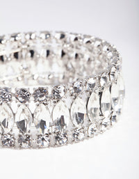 Rhodium Marquise Stone Bracelet - link has visual effect only