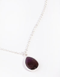 Silver Double Layered Amethyst Necklace - link has visual effect only