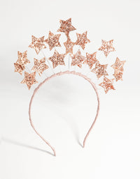 NYE Rose Gold Glitter Star Headband - link has visual effect only