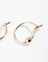 Gold Mini Ball Hoop Earrings - link has visual effect only